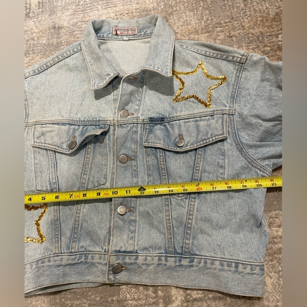 Vintage Guess Georges Marciano Jean Jacket Made In USA Trucker Denim 90's Medium - Picture 8 of 11